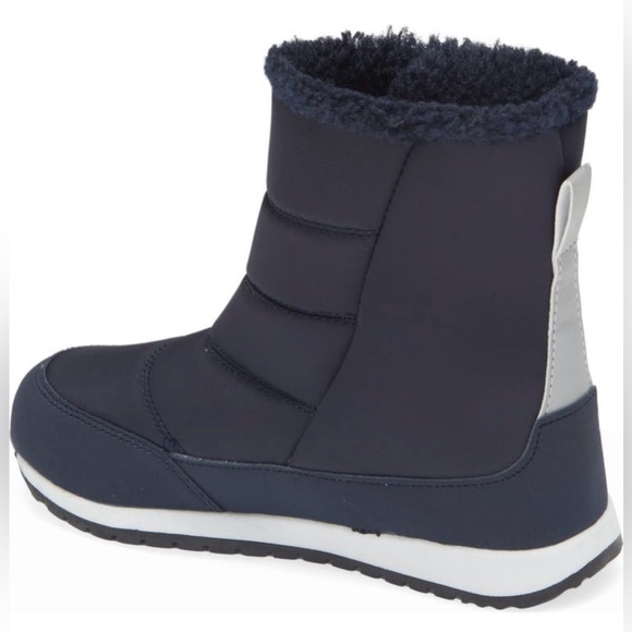 EUC / VGUC Size 10M Navy Zella Boy’s' Quilted Fleece Lined Snow Boot - Picture 2 of 9